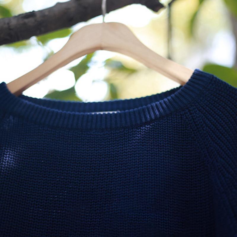 Autumn Basic Cotton Solid Loose Short Women Sweater