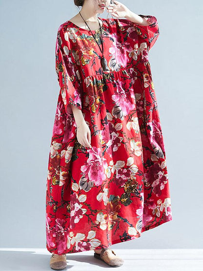 National Style Colorful Cotton Long Dress