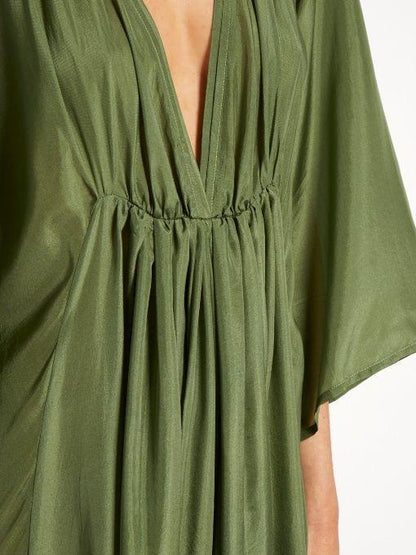Loose Deep V-neck Maxi Dress