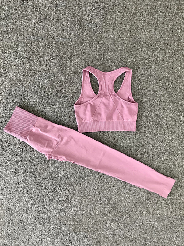 Seamless  Bright Color Yoga Suits