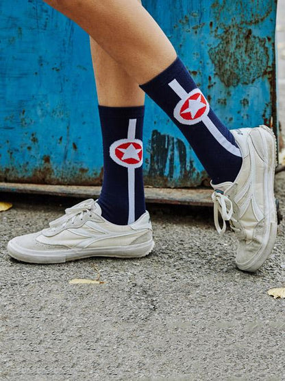 Star Athletic Mid-calf Length Socks