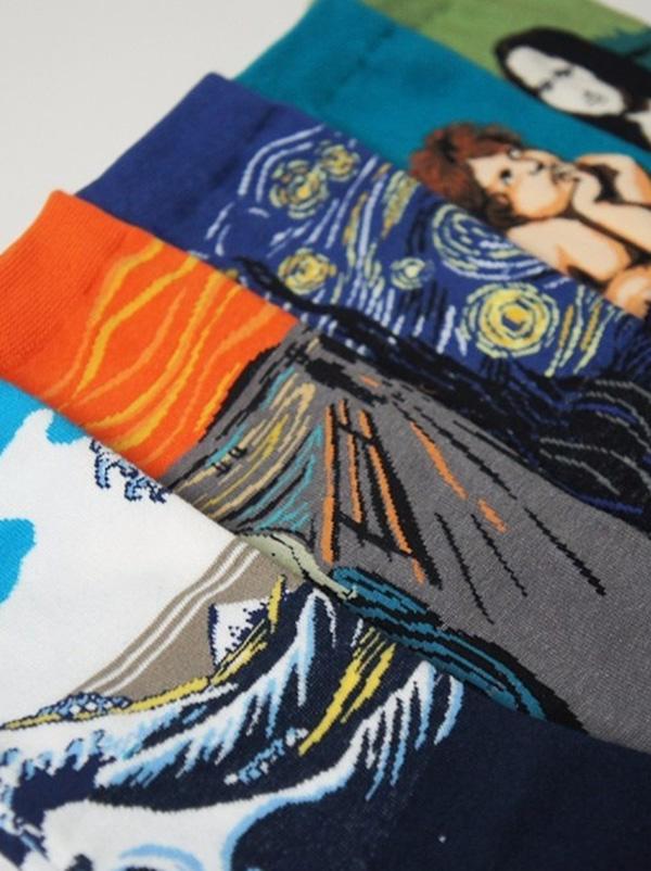 Vintage Literary Abstract Print Socks