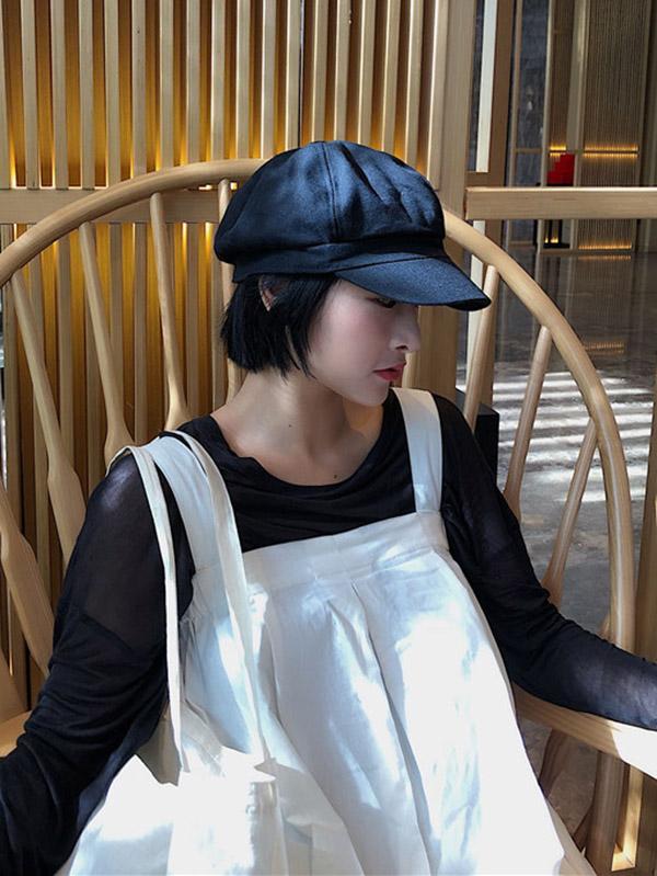 Solid Art Style Octagonal Cap