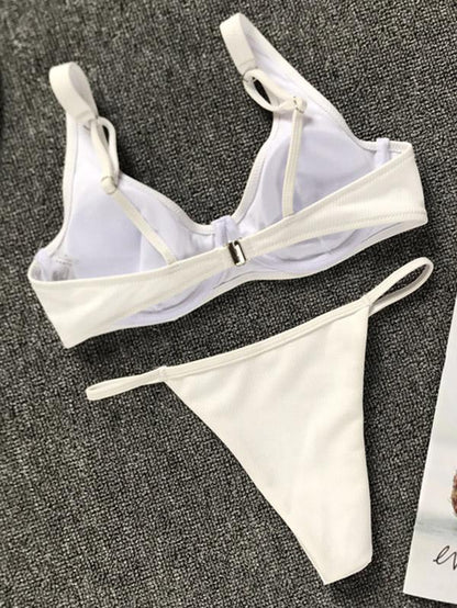 Solid Beach Hot Sexy Bikinis Swimwear