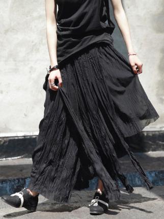 Ruffled Bandage Cropped Skirt Bottom