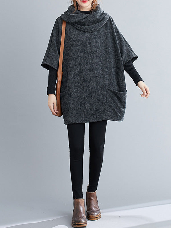 Solid Color Heaps Collar Half Sleeve T-Shirt