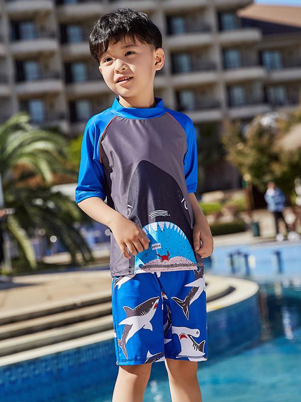 AONIHUA Beach Short Sleeves Boy Swimwear
