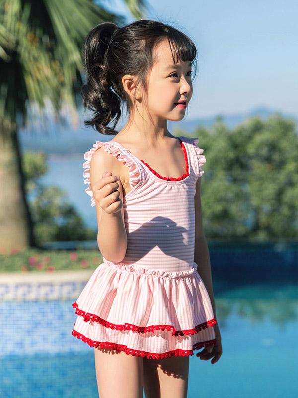 Bowknot Kids Beach Mini Dress