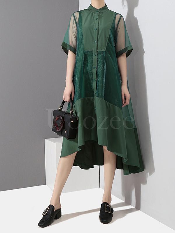 Loose A-line 2-Pieces Long Drress
