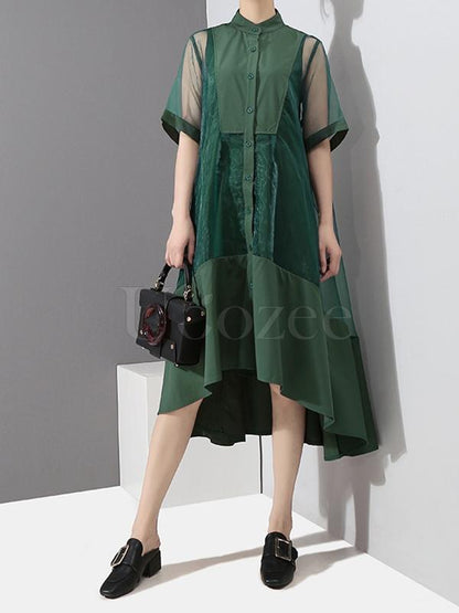 Loose A-line 2-Pieces Long Drress