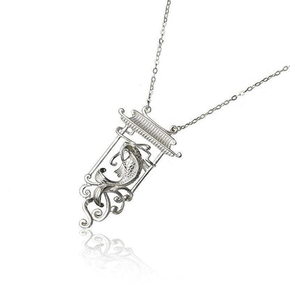 Buykud Casual Fashion Carp And Door Pendant Necklace