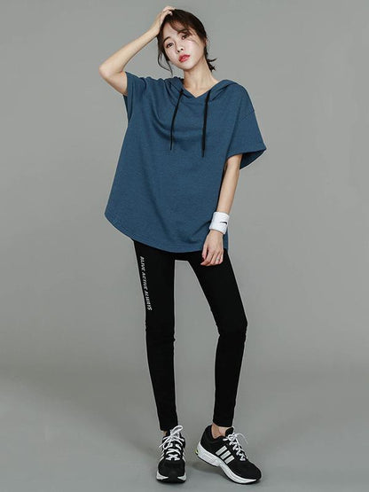Casual Loose Short Sleeves Hoodies