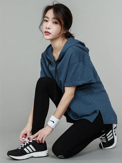 Casual Loose Short Sleeves Hoodies