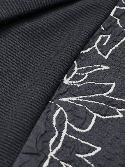 Vintage Loose Irregular Floral Printed Hooded Outwear