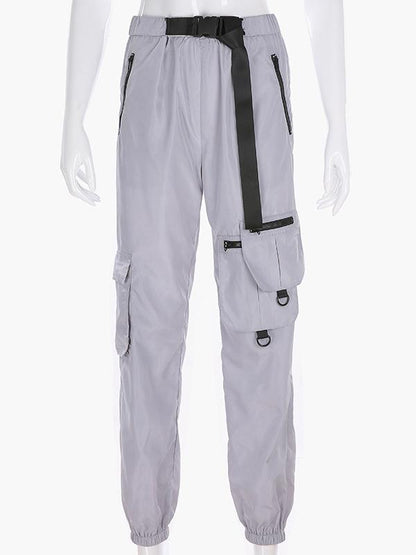 Pocket Buckle Jogger Pants