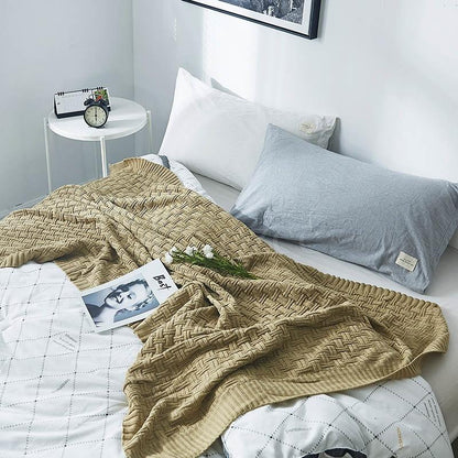 Solid Crochet Knit Blankets