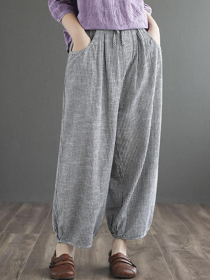 Original Striped Column Wide Leg Pants
