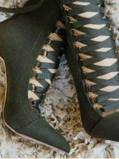 Bandage Hollow High Heel Booties