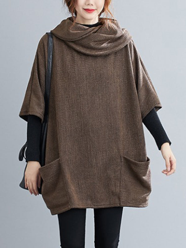 Solid Color Heaps Collar Half Sleeve T-Shirt