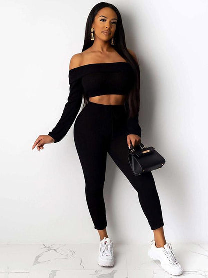 Fashion Hot Sexy Solid Leisure Sports Suits