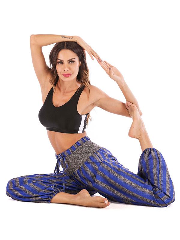 Simple Striped Wide Leg Casual Pants