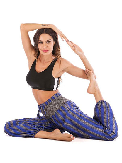 Simple Striped Wide Leg Casual Pants