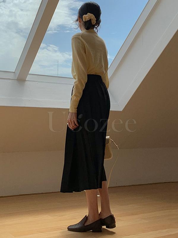 Casual Ruffled Empire Skirt