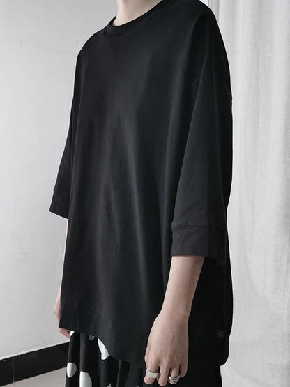 High-low Simple Solid T-Shirt