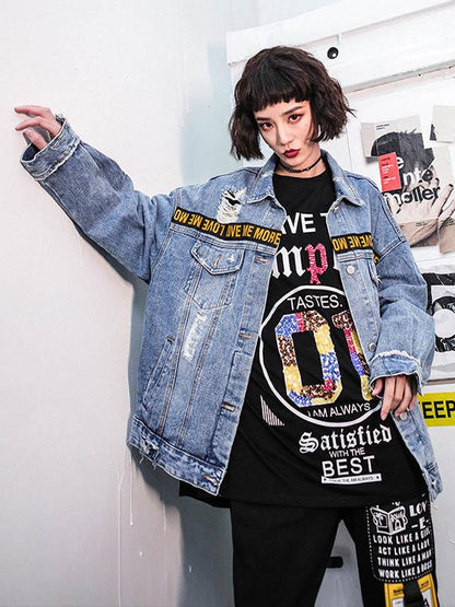 Loose Shredded Street Denim Jacket