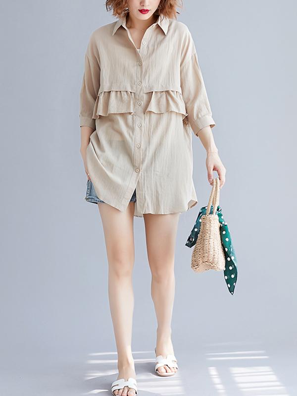 Loose Stringy Selvedge Light Blouse Shirt