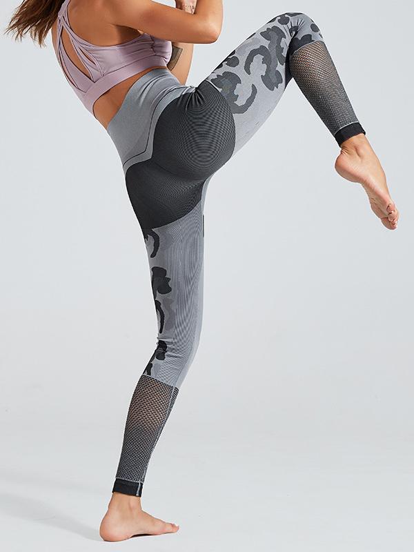 Camouflage Split-Joint  High-Waisted Sports Leggings