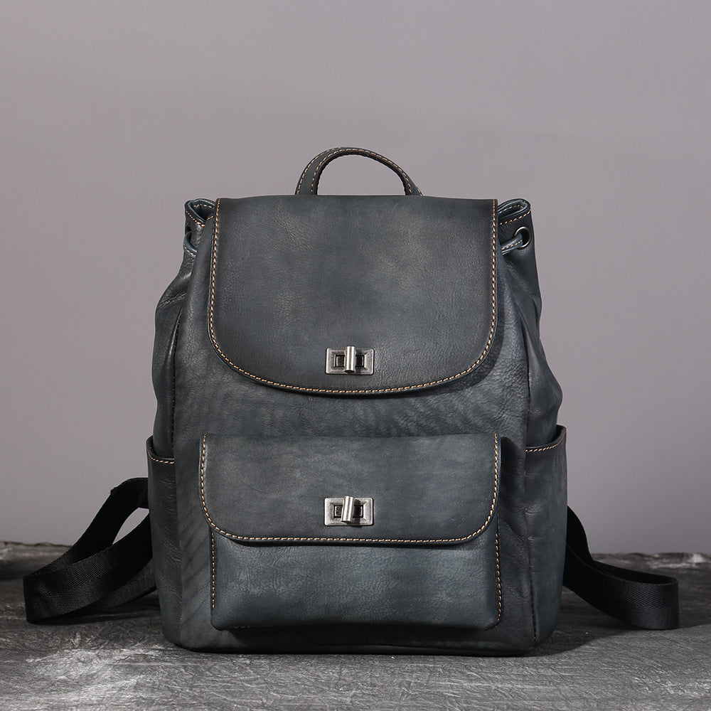 WOMEN GENUINE LEATHER VINTAGE TOTEM DESIGNER HANDBAG SHOULDER BAG