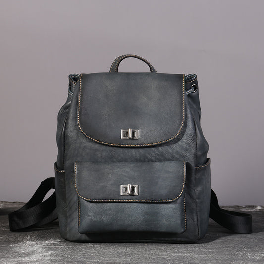 WOMEN GENUINE LEATHER VINTAGE TOTEM DESIGNER HANDBAG SHOULDER BAG