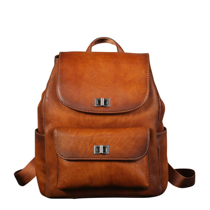 WOMEN GENUINE LEATHER VINTAGE TOTEM DESIGNER HANDBAG SHOULDER BAG