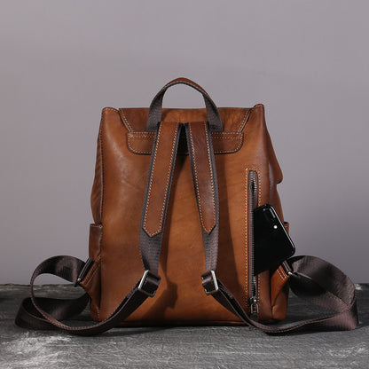 WOMEN GENUINE LEATHER VINTAGE TOTEM DESIGNER HANDBAG SHOULDER BAG