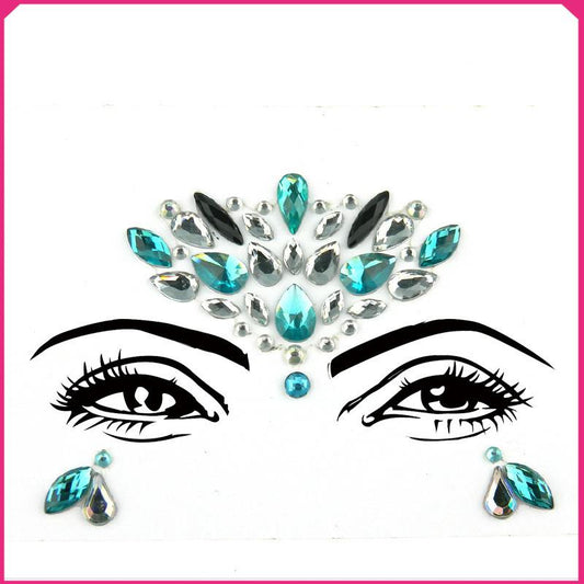 Rhinestone Crystal Face Jewels for Christmas Party Festival