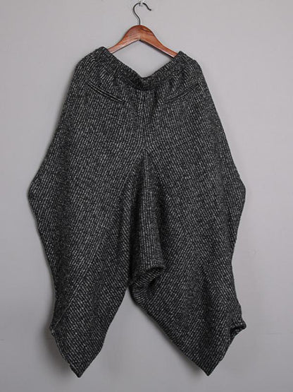 Vintage Knitted Thickening Asymmetric Lantern Wide Leg Pants