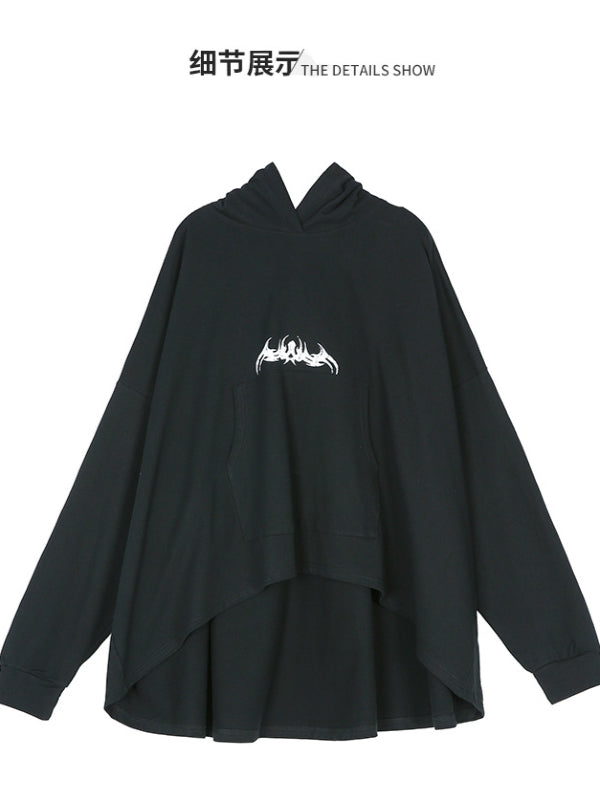 Casual Black Cropped Hoodies