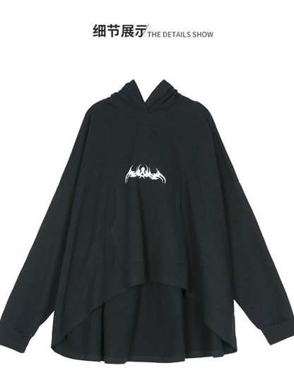 Casual Black Cropped Hoodies