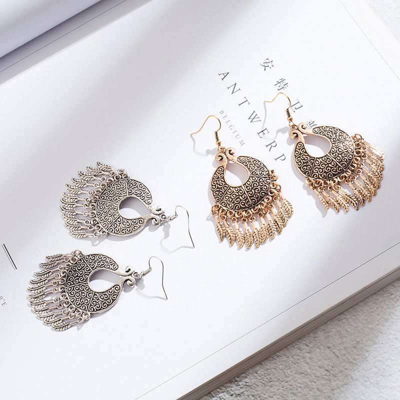 Earrings creative leaves Tassel Earring
