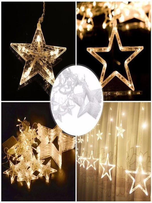 Christmas New Year or Party Star Decoration Lighting Garland