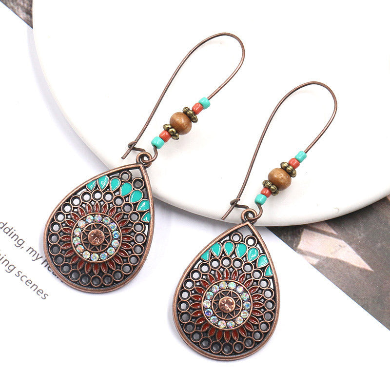Vintage Drop-shaped Long Oil Dropping Earrings