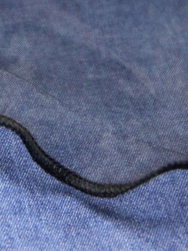 Vintage Split-joint Embroidered Denim Dress