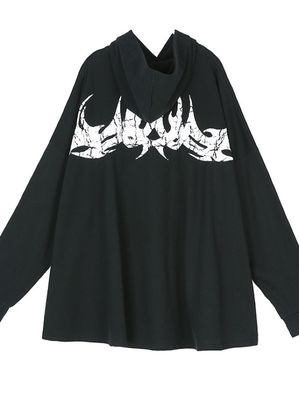 Casual Black Cropped Hoodies