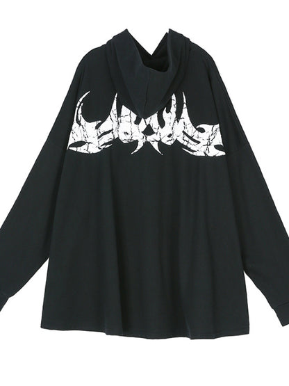 Casual Black Cropped Hoodies