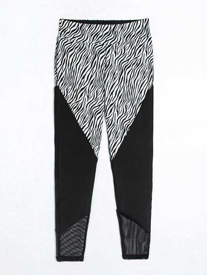 Zebra-print Yoga Leggings