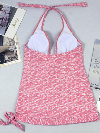 Halter-neck Printed Tankinis Swimwear