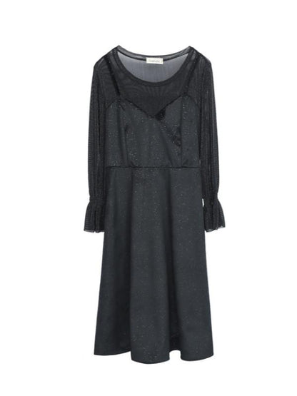 LOOSE CHUBBY GIRL FALSE-TWO ELEGANT LONG DRESS