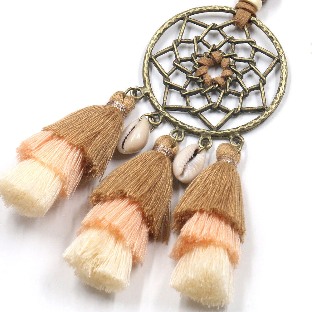 Long multi-layer gradual fringe Pendant