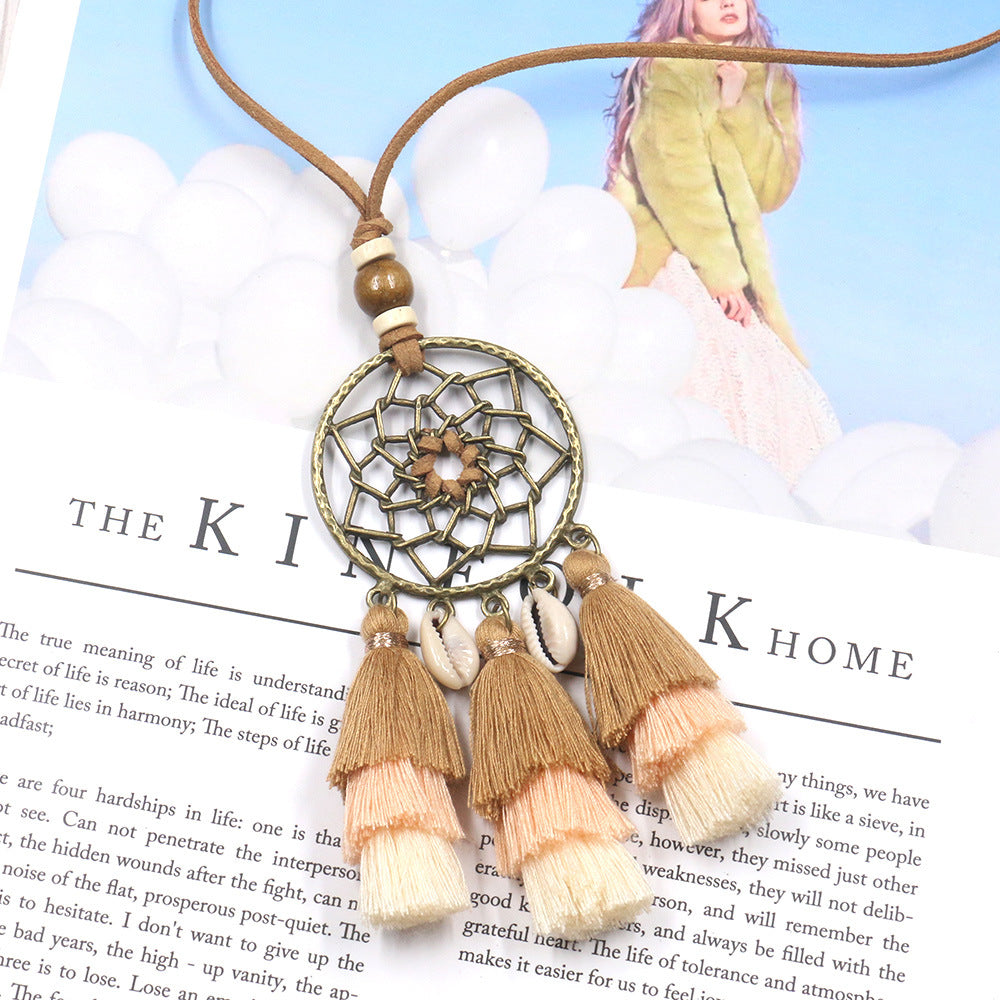 Long multi-layer gradual fringe Pendant